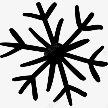 雪花招牌手绘圣诞图标图标