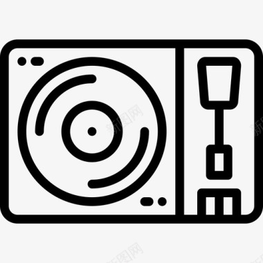 韩国复古转盘音乐播放器图标图标
