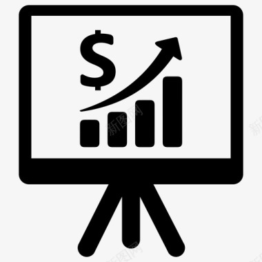 规划路线图演示分析增长图标图标