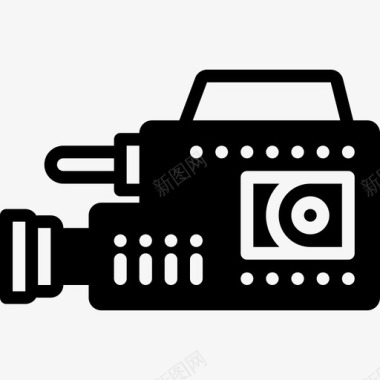 韩国复古摄像机胶卷录像机图标图标