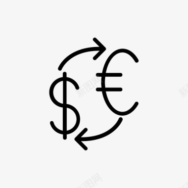 火焰欧元图标货币兑换美元欧元图标图标