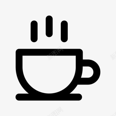 咖啡杯热咖啡图标图标