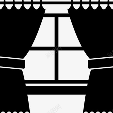 窗帘装饰房子图标图标