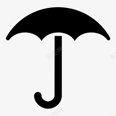 雨伞热雨图标图标