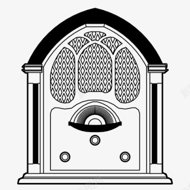 电台收音机音乐调谐器电台图标图标