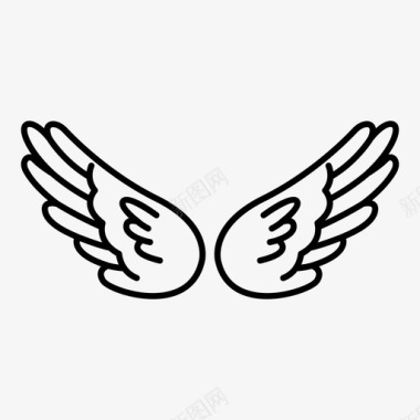天使塔罗牌翅膀天使鸟图标图标