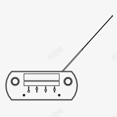 晶体收音机音乐调谐器电台图标图标