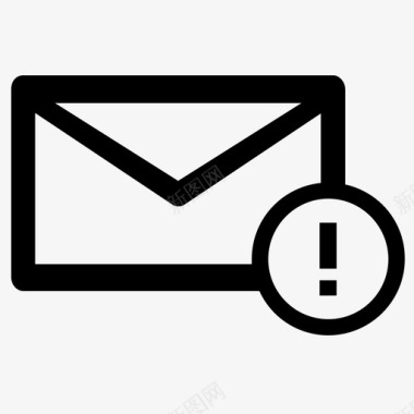 重要电子邮件警报电子邮件通知图标图标