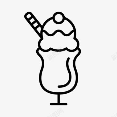 甜点食物冰淇淋图标图标