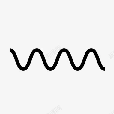 大年初一装饰波浪线曲线装饰性图标图标