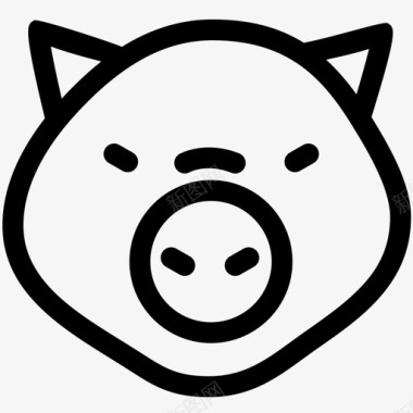麻辣猪脸猪动物宠物图标图标