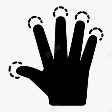 五个手指触摸点击五个手指图标图标