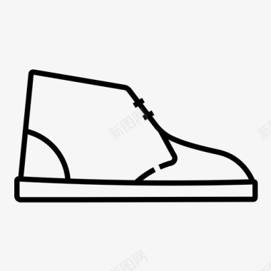 穿鞋子的菠萝chukka靴子靴子沙漠靴图标图标