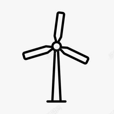 抑制再生风力涡轮机生态环境图标图标