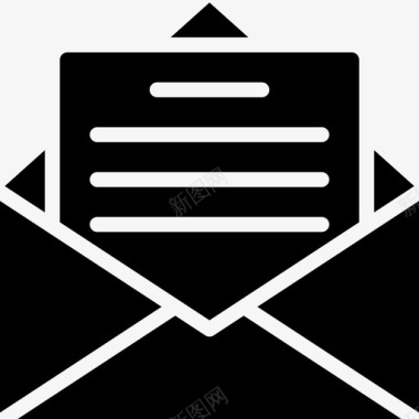 信封的消息打开邮件信封信件图标图标