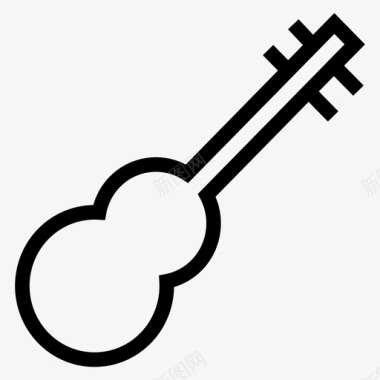 吉他乐器媒体图标图标