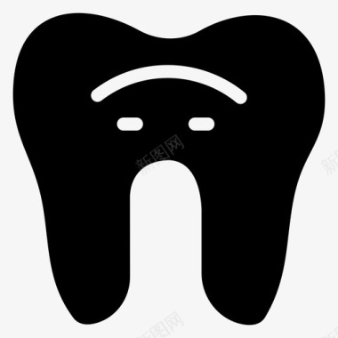 人类牙齿牙医图标图标
