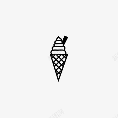 冰激凌蛋卷冰镇甜点图标图标