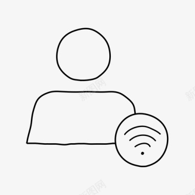 无线用户帐户连接图标图标