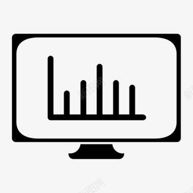 图形演示条形图数据分析图标图标