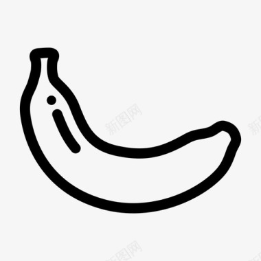 香蕉香蕉果新鲜水果图标图标