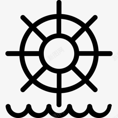 舵船控制器船舵图标图标