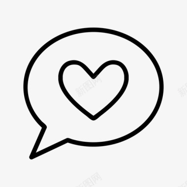 爱心标志社交-信息-爱心图标