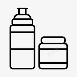 运动补充剂水瓶和补充剂运动健身图标高清图片