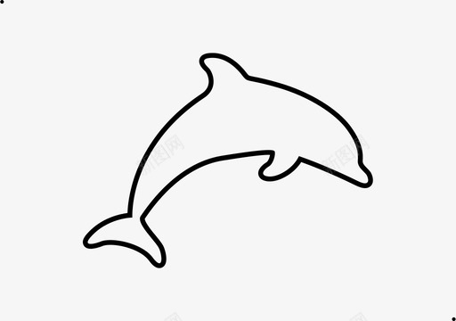 海豚座－描边图标
