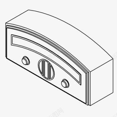 电台收音师收音机音乐调谐器电台图标图标