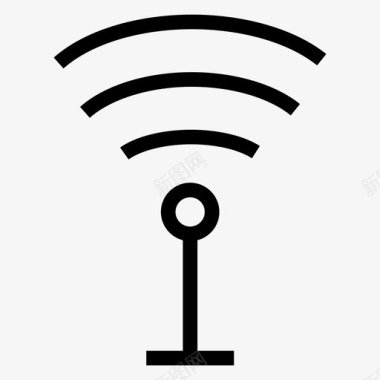 wifi信号天线雷达图标图标