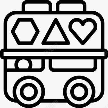 巴士形状分类机儿童玩具图标图标