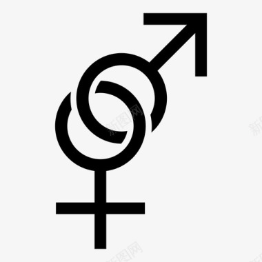 庆典性符号连接性别图标图标