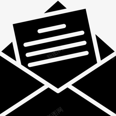 信封的消息公开信信封邮件图标图标