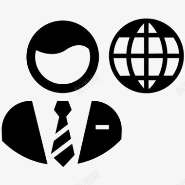 全球业务会议影响者营销图标图标