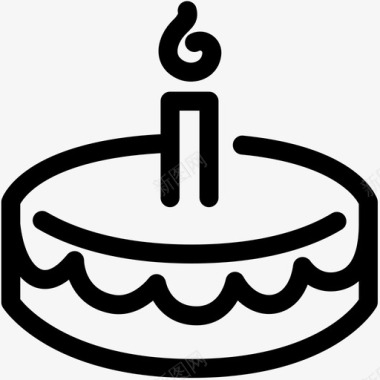 生日蛋糕蛋糕装饰派对图标图标