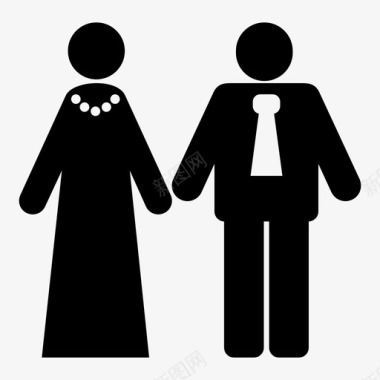 夫妇情人节新婚夫妇图标图标