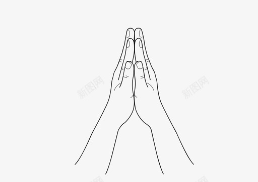 祈祷双手图标图标