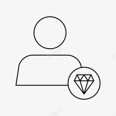 钻石用户账户珠宝图标图标