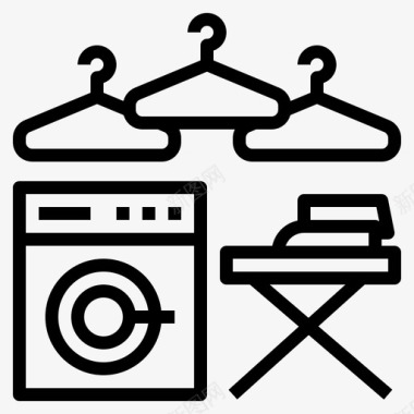 洗衣服务衣服折叠图标图标