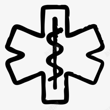 救护车医疗十字救护车诊所图标图标