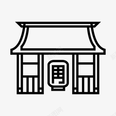 感生寺佛教历史建筑图标图标