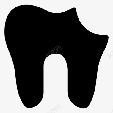 蛀牙牙齿人类图标图标