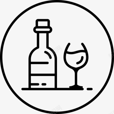 葡萄酒酒精鸡尾酒图标图标