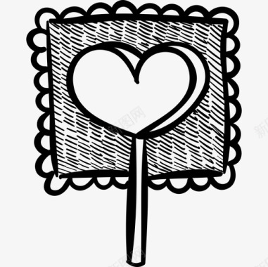 心形棒棒糖标牌情人节套餐图标图标