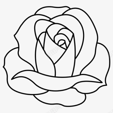 手工花玫瑰花植物图标图标