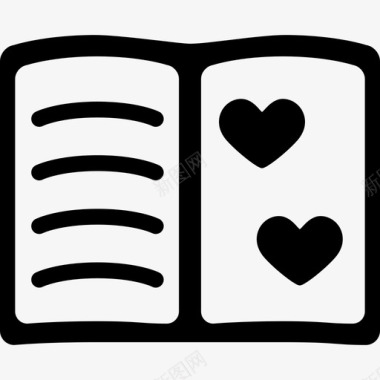 心形符号有心形符号的笔记本做我的情人图标图标