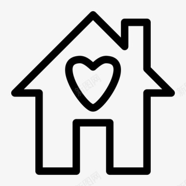 献出爱心房子的爱心家图标图标