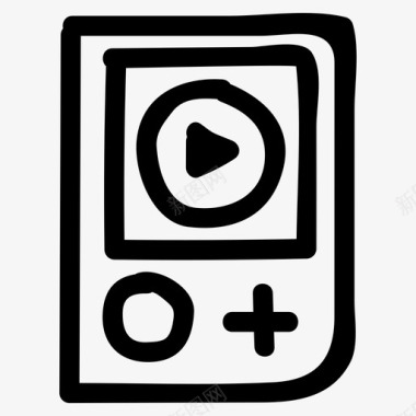 视频PNG矢量图手持游戏机设备游戏图标图标