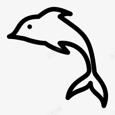 海豚哺乳动物海洋图标图标